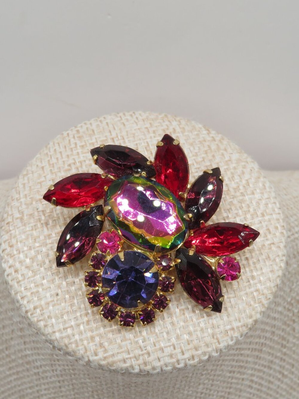 Vintage Juliana Watermelon Heliotrope Brooch